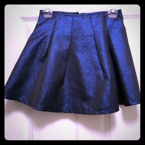 Boutique Blue Shimmer Skater Skirt